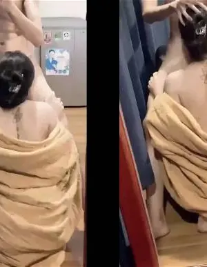 Mùa đông lạnh em phải quấn chăn BJ trước gương - Viet69
