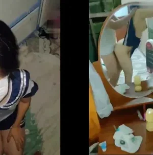 Đưa em về tuổi mới lớn với bộ đồ nữ sinh bên bàn trang điểm