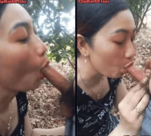 Chị gái kéo ra vườn đồi bú cu